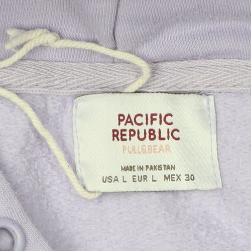 Pacific Republic Unisex Purple Pullover Hoodie L