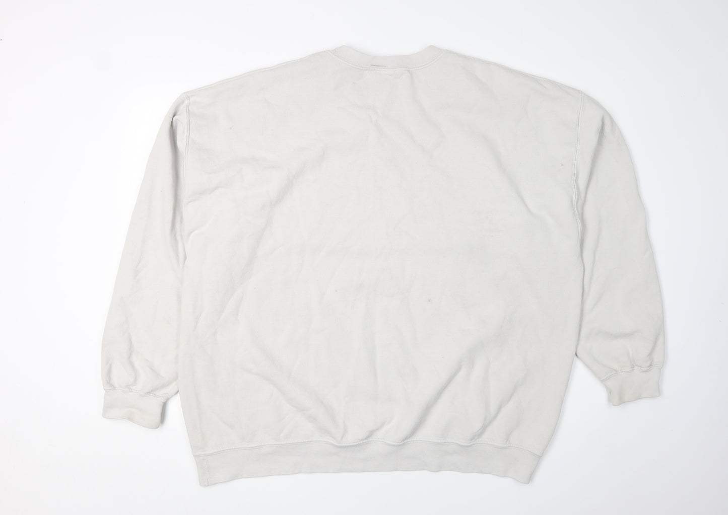 Urban Outfitters Unisex White Graphic Pullover Sweatshirt L