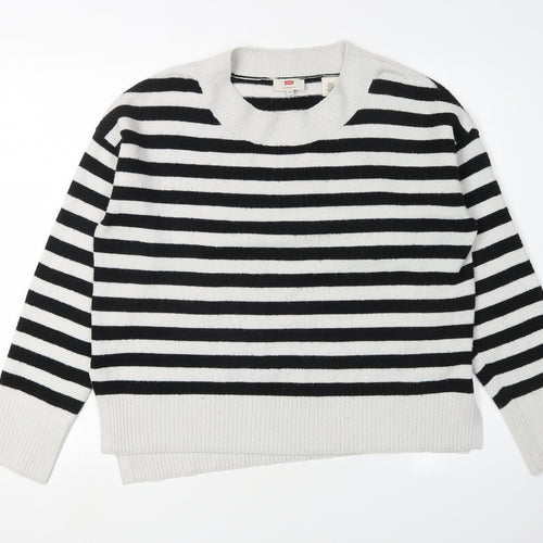 Levi's Women's Black Striped Pullover Jumper - Size S
