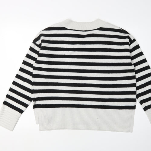 Levi's Women's Black Striped Pullover Jumper - Size S