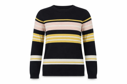 Front view of Dorothy Perkins Women's Multicoloured Striped jumper -, size 12