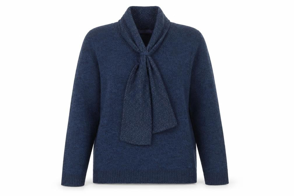 Autonomy Women's Blue High Neck Pullover Jumper - Size S