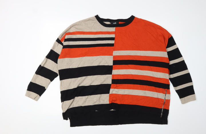 Wallis Women's Multicoloured Striped Pullover, L