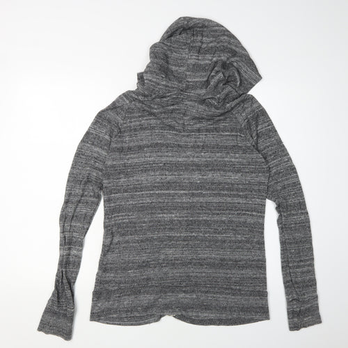 Brandy Melville Women's Grey Full Zip Hoodie One Size
