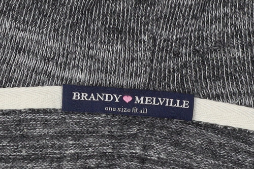 Brandy Melville Women's Grey Full Zip Hoodie One Size