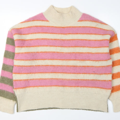 Esprit Women's Multicoloured Striped Pullover, Size L