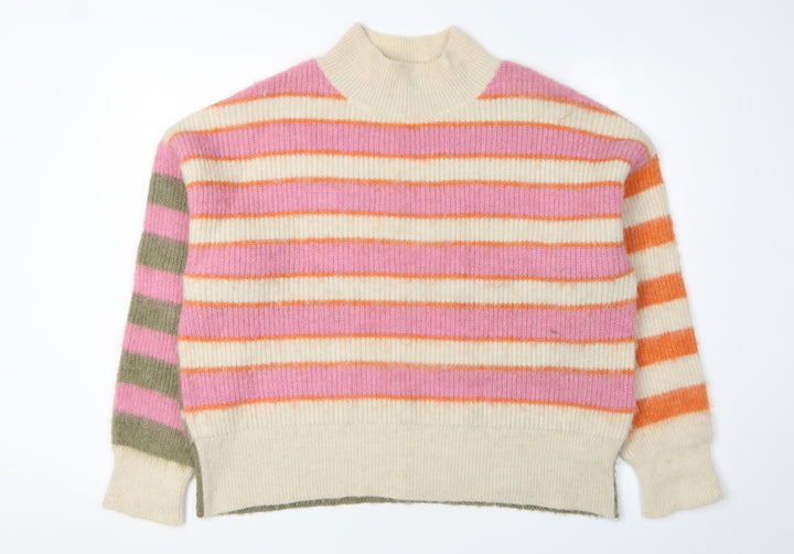 Esprit Women's Multicoloured Striped Pullover, Size L