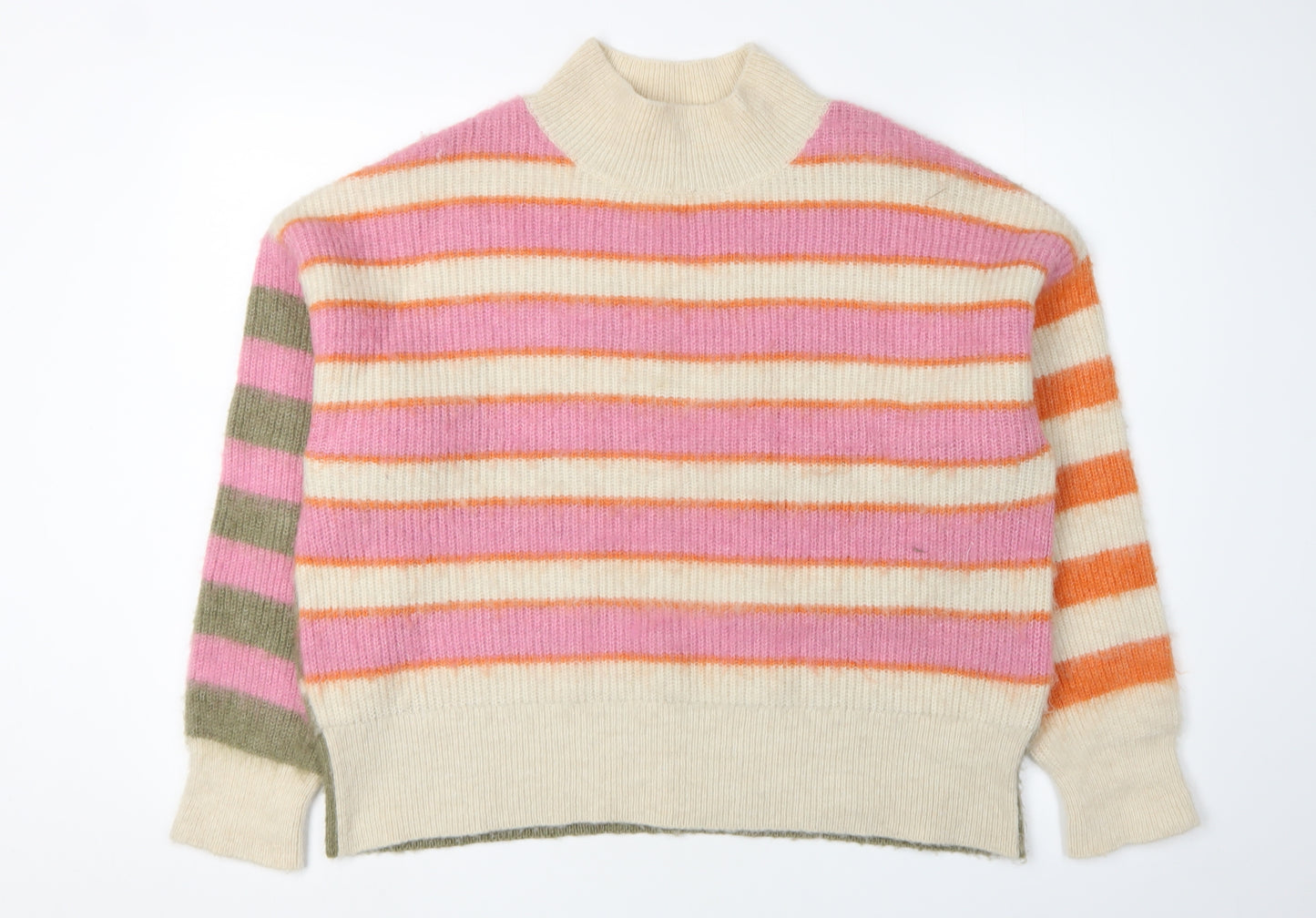 Esprit Women's Multicoloured Striped Pullover, Size L