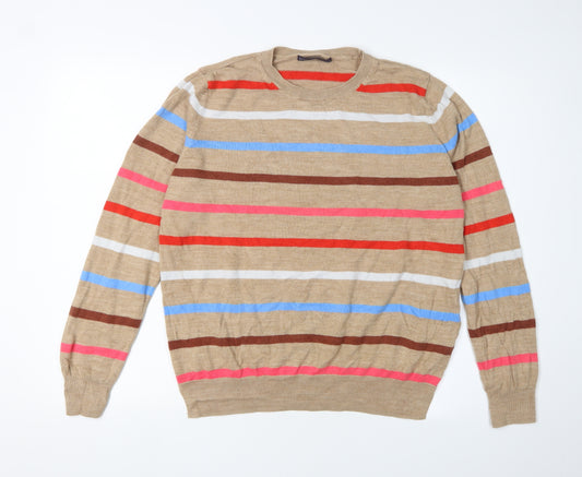 Marks and Spencer Women's Multicolour Striped Jumper Size 14