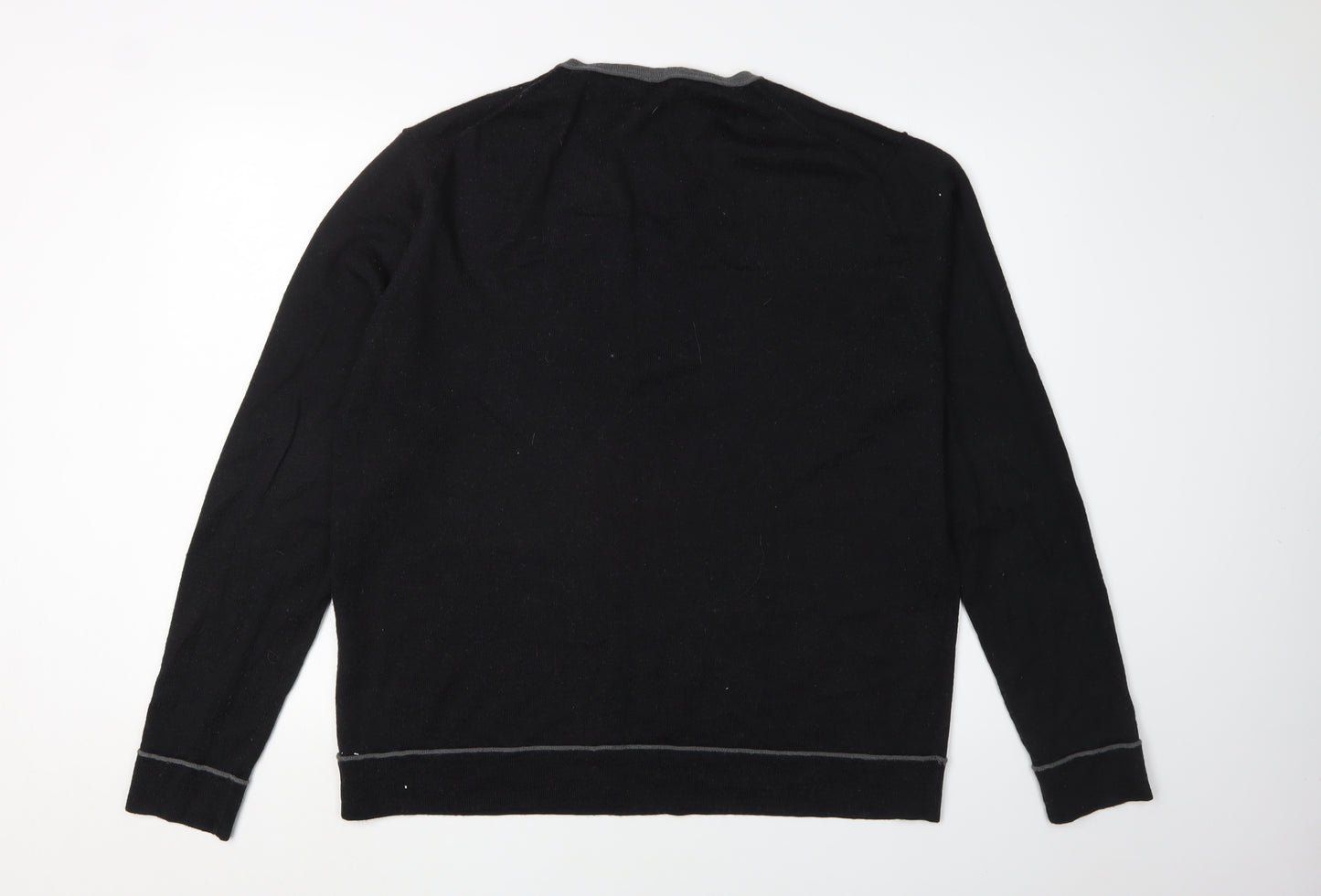 Kangol Men’s Black 2XL V-Neck Knit Pullover Jumper