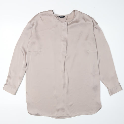 Marks and Spencer Beige Blouse UK 8 Women Long Sleeve