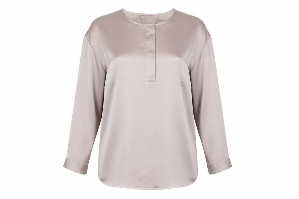 Marks and Spencer Beige Blouse UK 8 Women Long Sleeve