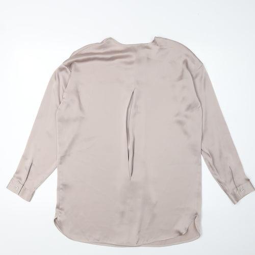 Marks and Spencer Beige Blouse UK 8 Women Long Sleeve