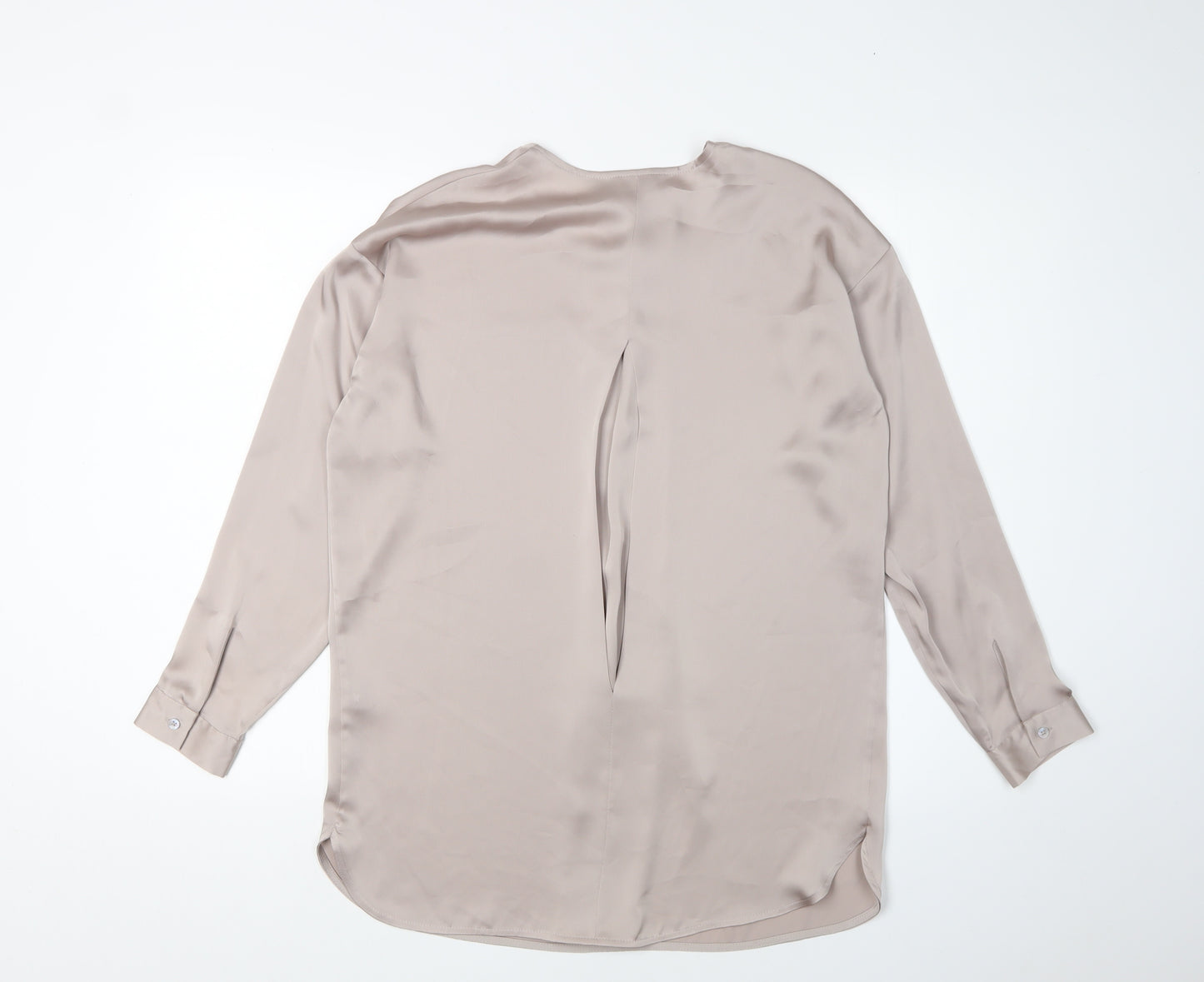 Marks and Spencer Beige Blouse UK 8 Women Long Sleeve