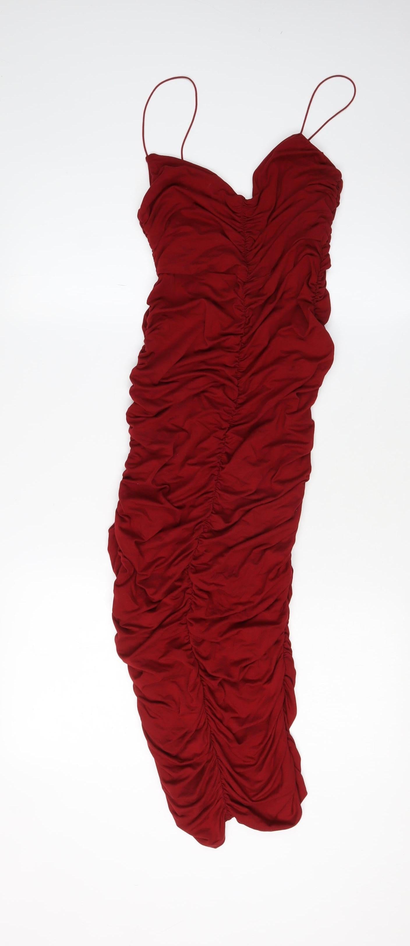 ASOS DESIGN Women's Red Bodycon Midi Dress