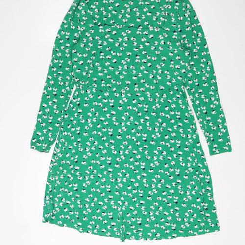 V by Very Women's Green Floral A-Line Dress 14