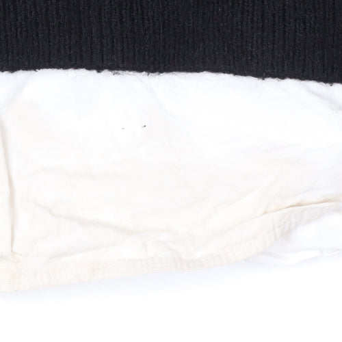 In Other Words Women's Black Striped Knit Jumper S