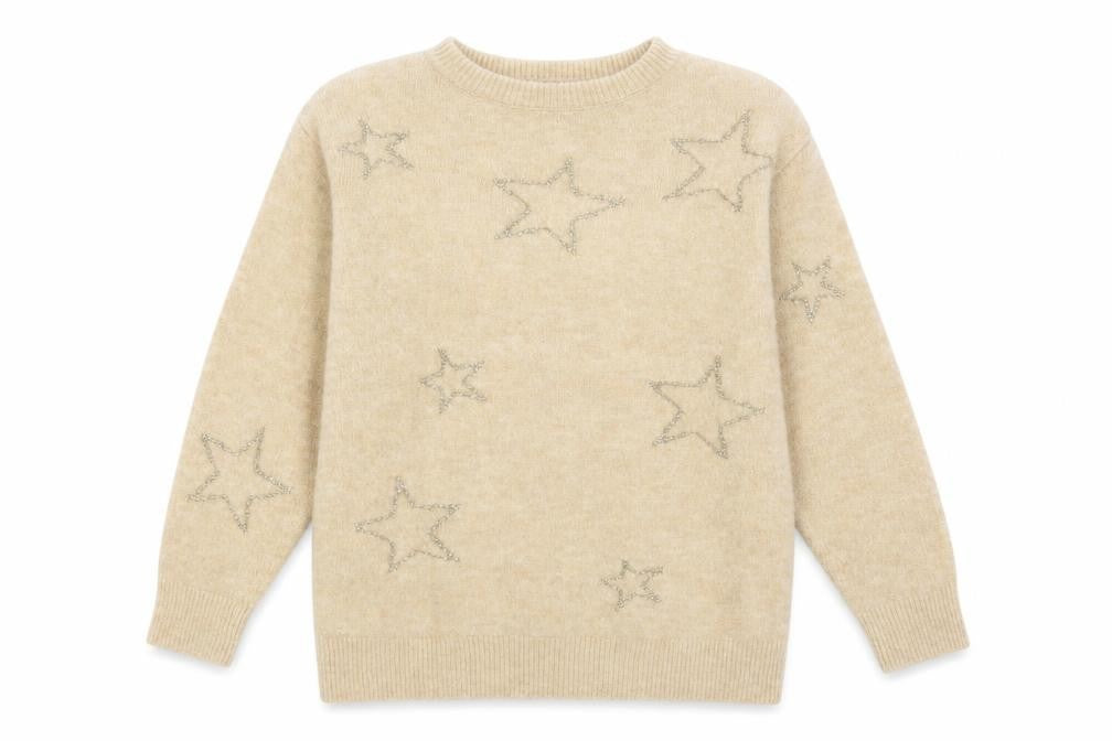 Marks and Spencer Women’s Beige Embroidered XS Jumper