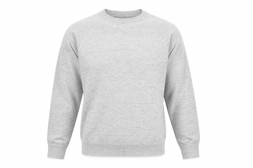 Front view of H&M Men's Grey Pullover M Cotton Jumper Crew Neck