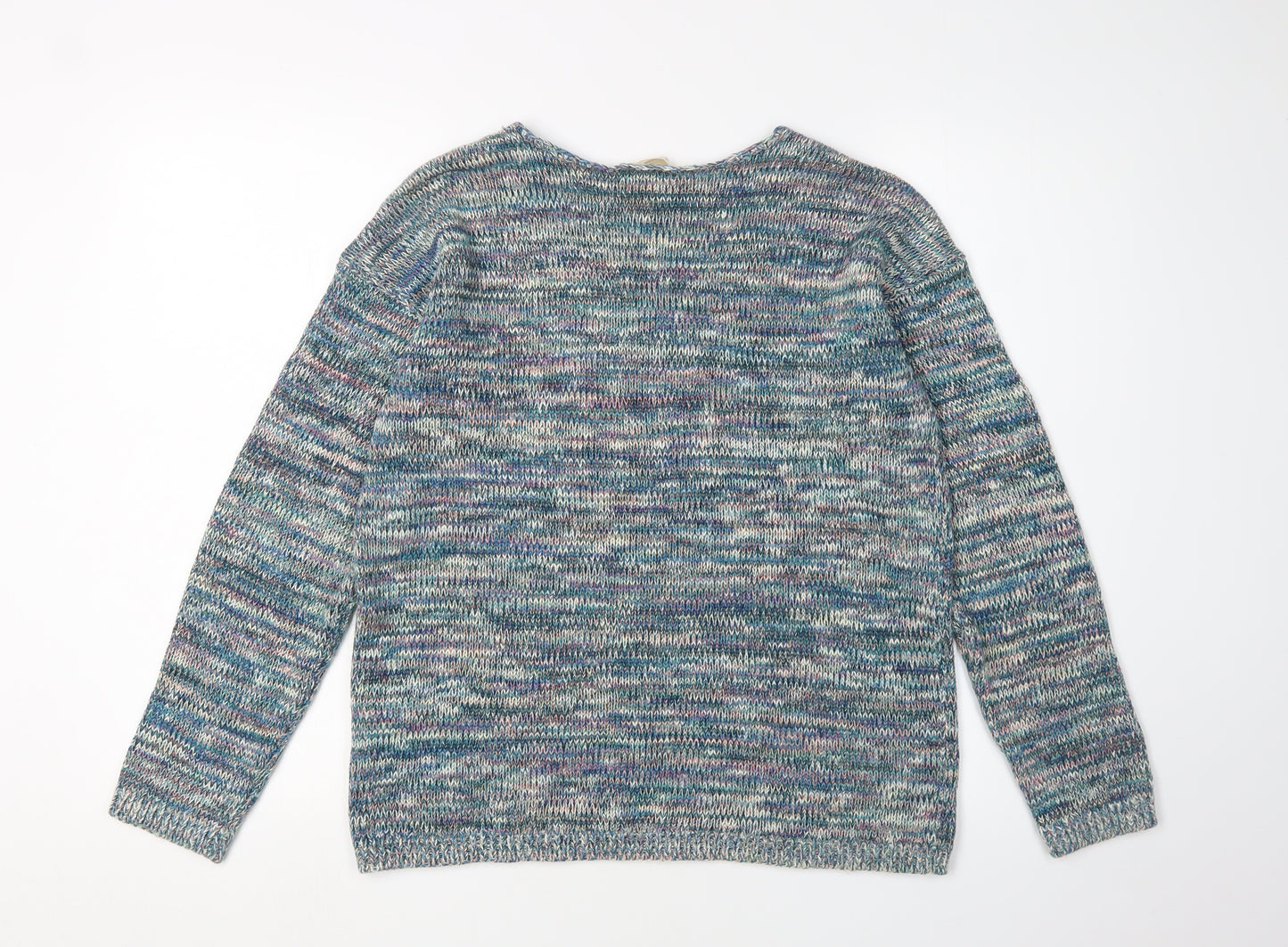Esprit Women's Multicoloured V-Neck Pullover Jumper