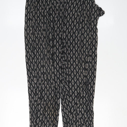 Next Women's Black Geometric Jersey Jumpsuit Size 10