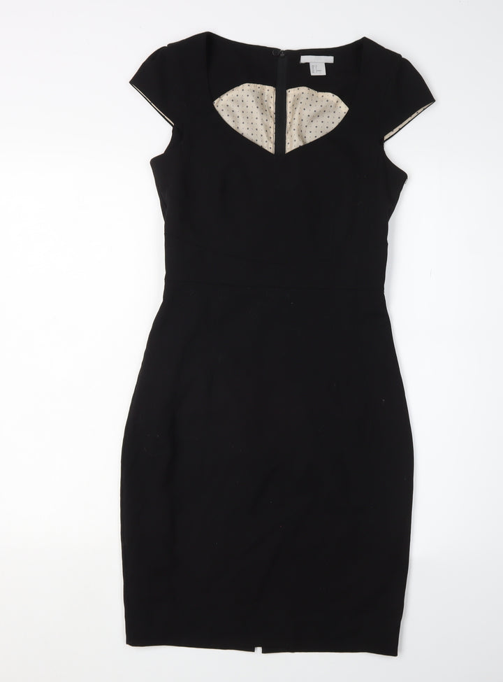 H&M Women's Black Sheath Dress Size 6