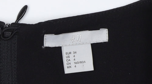 H&M Women's Black Sheath Dress Size 6