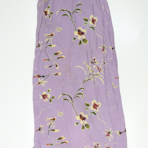 Monsoon Women's Purple Floral Long Skirt, Size 12