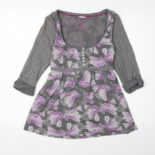 White Stuff Women's Grey Tunic Blouse Size 12