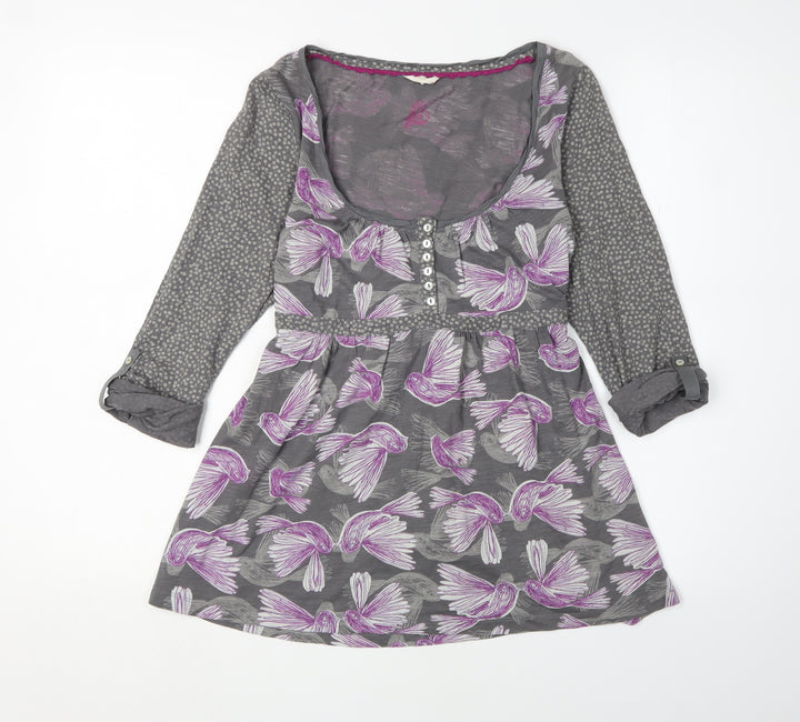 White Stuff Women's Grey Tunic Blouse Size 12