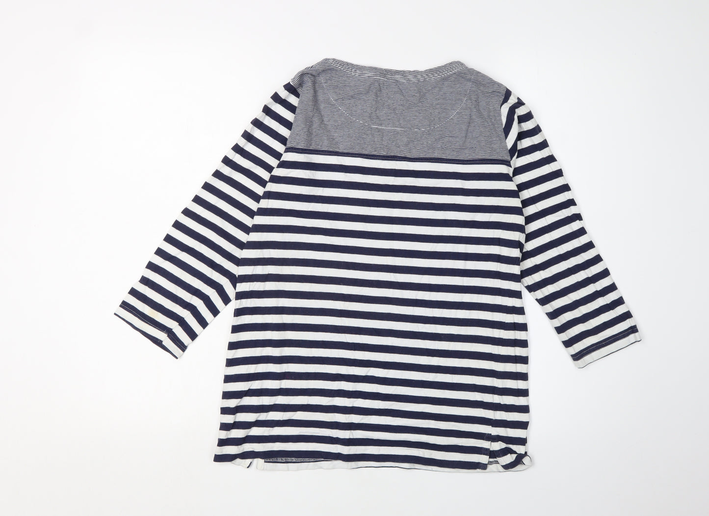 Quba & Co. Women's Blue Striped T-Shirt Size 12