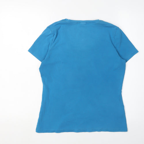 Laura Ashley Women's Blue T-Shirt, Size 18 Casual