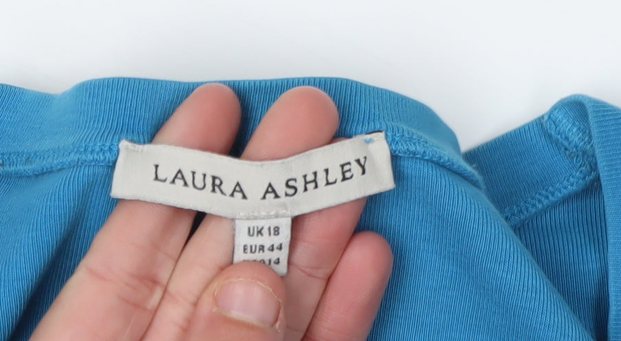 Laura Ashley Women's Blue T-Shirt, Size 18 Casual