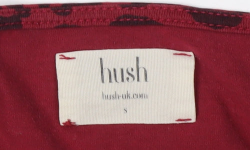 Hush Women's Red Leopard Print T-Shirt Dress S