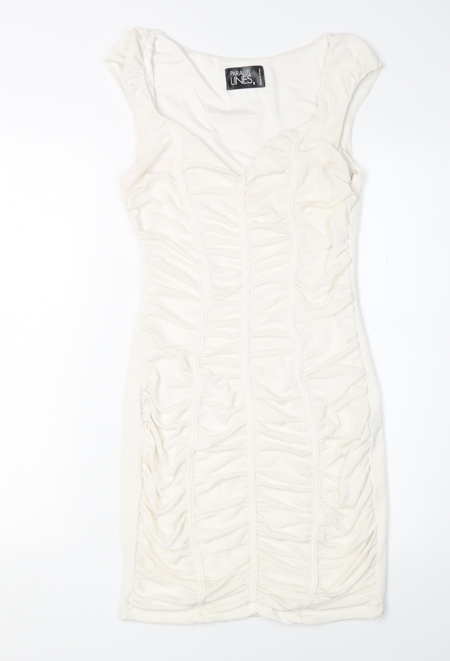 Parallel Lines Women’s White Bodycon Dress Size S