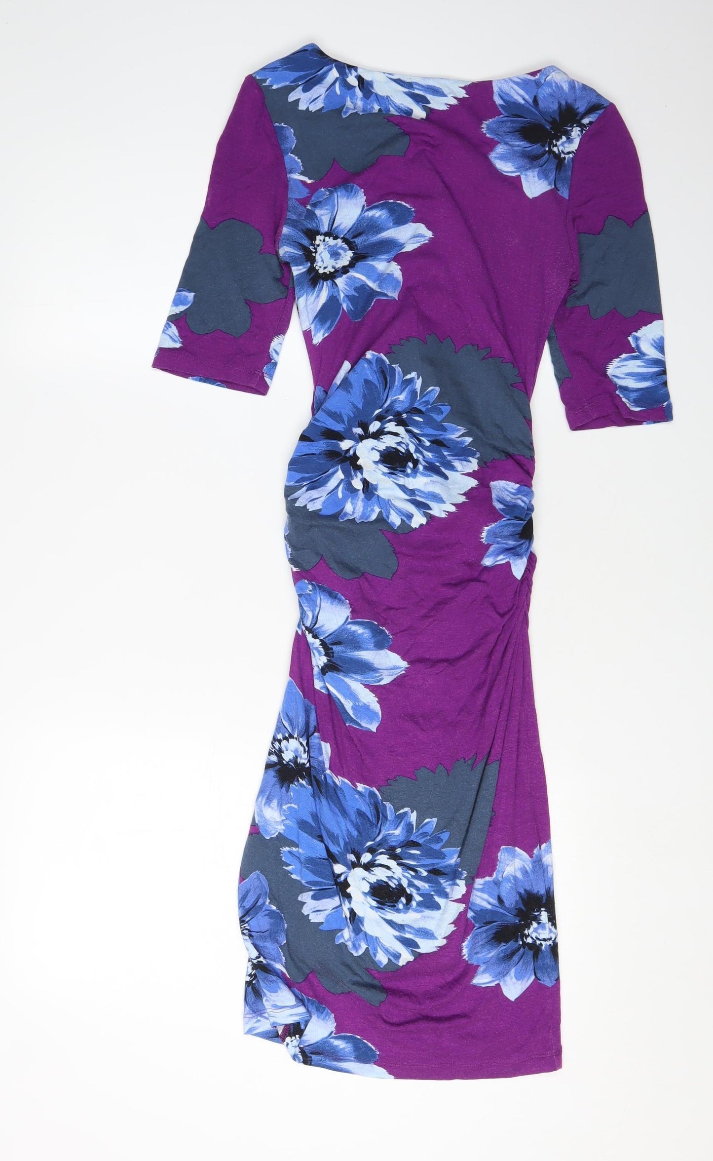 Phase Eight Women's Purple Floral Bodycon Dress Size 8