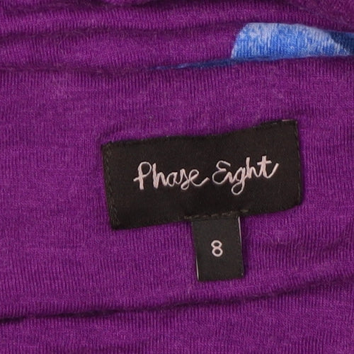 Phase Eight Women's Purple Floral Bodycon Dress Size 8