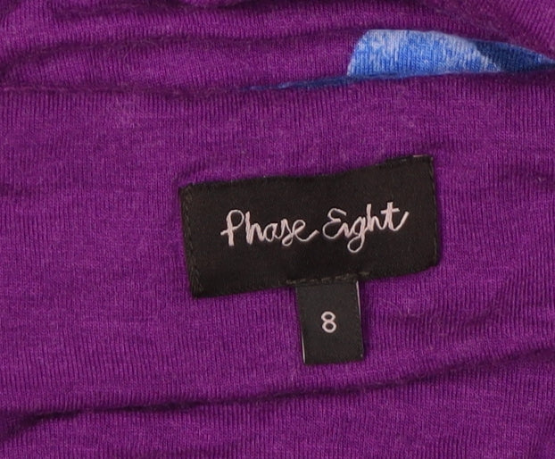 Phase Eight Women's Purple Floral Bodycon Dress Size 8