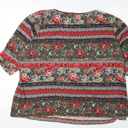 Monsoon Women's Multicoloured Floral T-Shirt Size 20