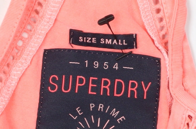 Superdry Women's Pink Skater Dress - S, Summertime Essential