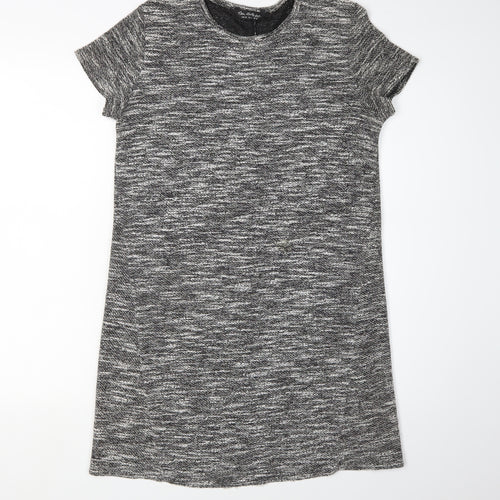 Miss Selfridge Women Grey Knee Length Shift Dress Size 10