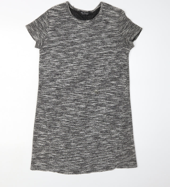 Miss Selfridge Women Grey Knee Length Shift Dress Size 10