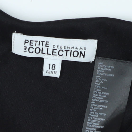 Debenhams Women Black Red Maxi Dress Size 18 Petite