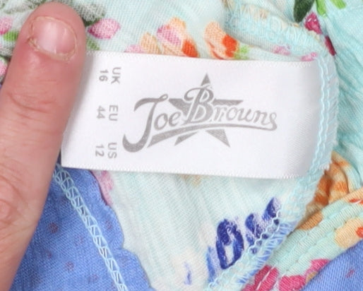 Joe Browns Women's Multicoloured Floral Shift Dress Size 16