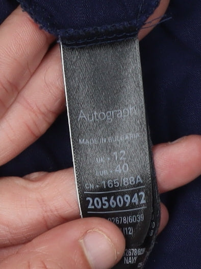 Marks and Spencer Women's Blue Midi Bodycon Dress Size 12