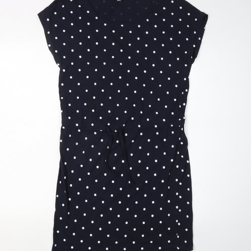 ONLY Women's Black Polka Dot Shift Dress - Size S
