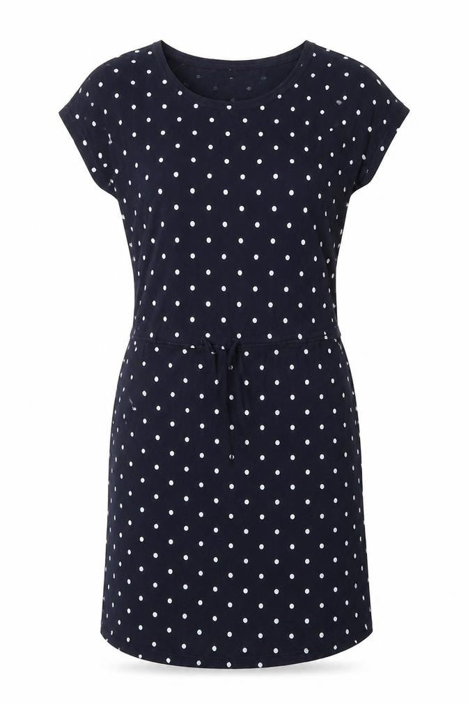 Front view of Only Women's Black Polka Dot Shift Dress -, size S