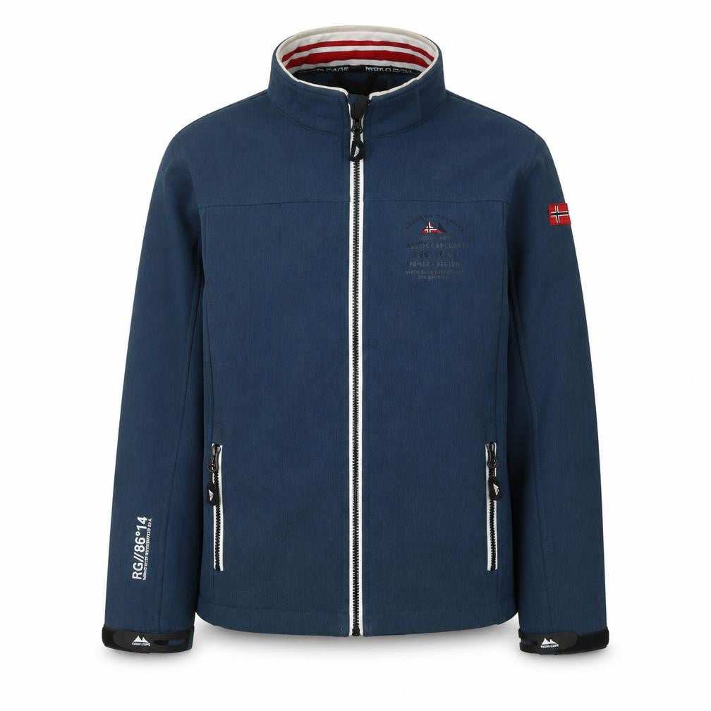 Front view of Nord Cape boys’ blue adventure jacket, size 13