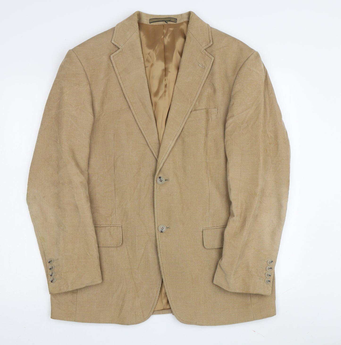 Marks and Spencer Men's Beige Corduroy Blazer 38S
