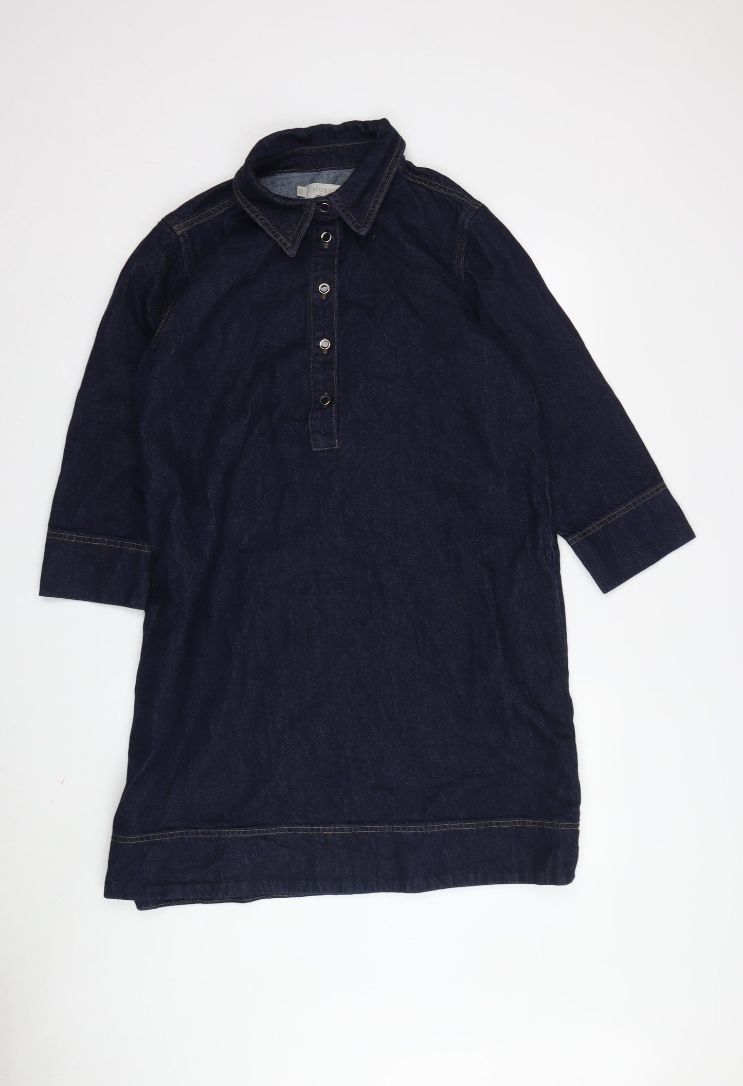Hobbs Women's Blue Denim Shirt Dress Size 14